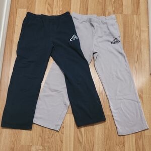 2 pair Quiksilver Kids' navy and Gray straight leg sweats